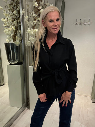 Blouse Wrap It Up Zwart