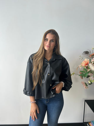Leren Jasje Zwart