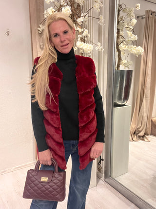 Bodywarmer lang Bordeaux