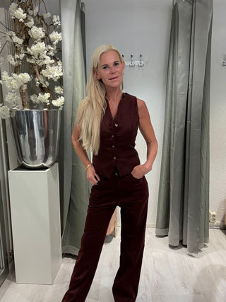 Broek Suéde Burgundy