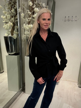 Blouse Wrap It Up Zwart