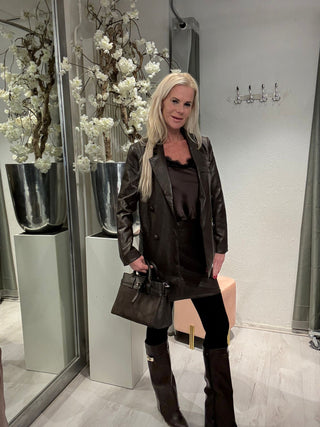 Blazer Laurie Pu Donkerbruin