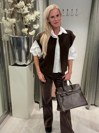 Spencer / Gilet  Soft Love Chocolade Bruin