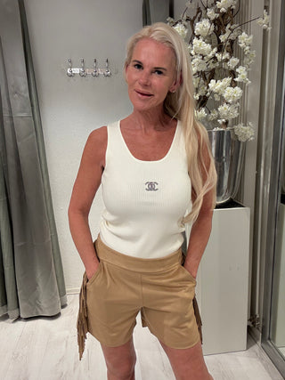 Korte broek franje Camel