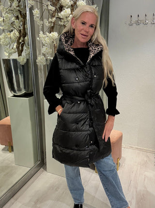 Halflange Dubbelzijdige Bodywarmer Zwart