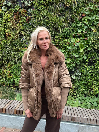 Jas Classy Winter Goud-Bruin