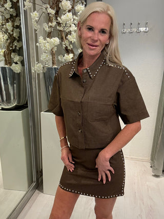 Blouse Suédine Met Studs