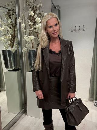 Blazer Laurie Pu Donkerbruin