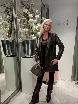 Blazer Laurie Pu Donkerbruin