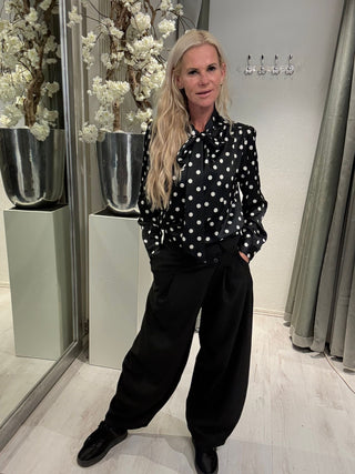 Broek Comfy Balloon Overslag Zwart