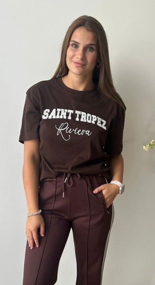 T-Shirt Saint tropez bruin