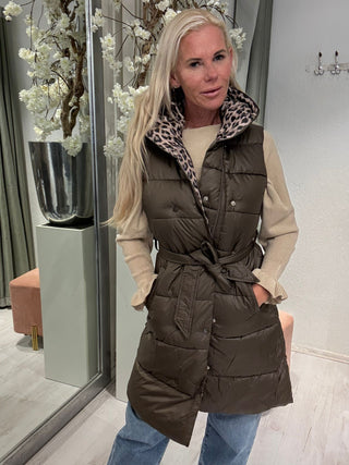 Halflange Dubbelzijdige Bodywarmer Groen