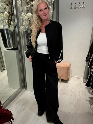 2 Delige Set Comfy Stripes Zwart