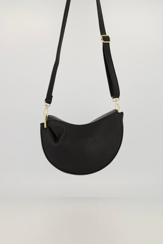 Leren tas cookie zwart