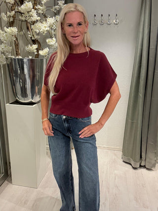 Top Knitted Basic Burgundy