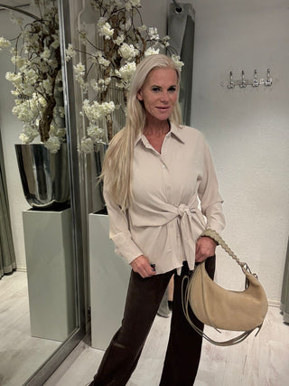 Blouse Wrap It Up Beige