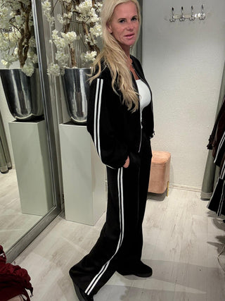 2 Delige Set Comfy Stripes Zwart