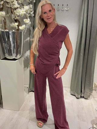 2 Delige Overslag Set Burgundy
