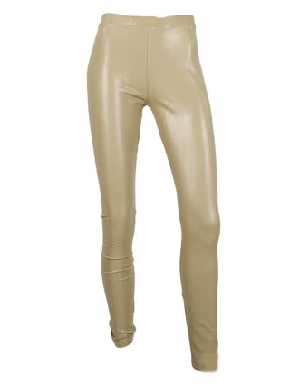 Norfy legging leather look beige