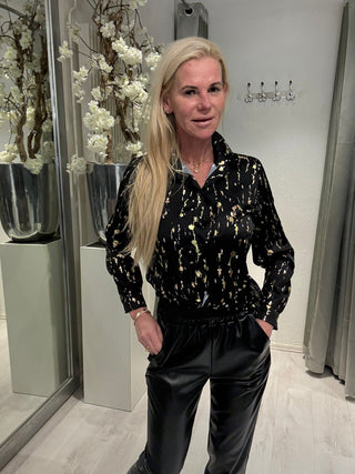 Blouse Zwart Met Gouden Details