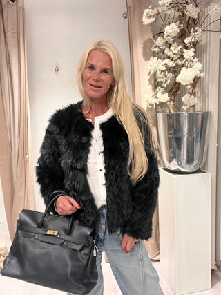 Faux fur franny zwart