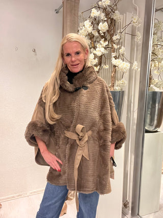 Poncho Laura taupe