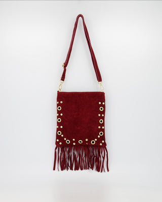 Tas Suède Indigo Bordeaux