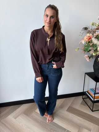 Blouse/ Tuniek Fay Donkerbruin