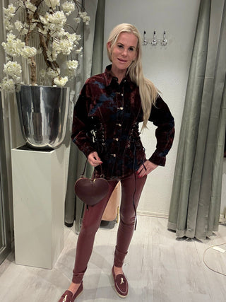 Pu Leren Legging Bordeaux