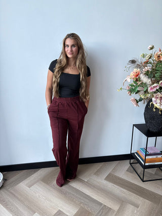 Broek Comfy It Is Bordeaux