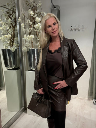 Blazer Laurie Pu Donkerbruin