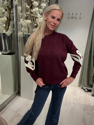 Sweater Smiley Bordeaux
