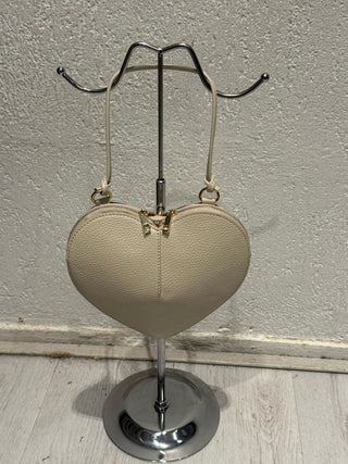 Hartvormige Handtas Beige