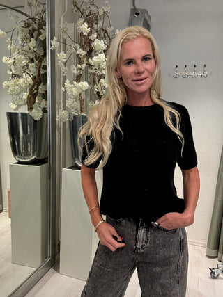 Knitted Top Demi Zwart