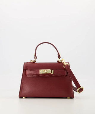 Leren Tas Grace Bordeaux