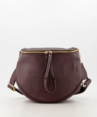 Leren Crossbody Tas Roma Bordeaux