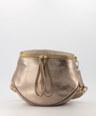 Leren Crossbody Tas Roma Brons