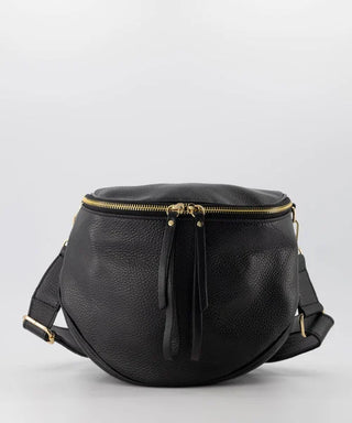 Leren Crossbody Tas Roma Zwart